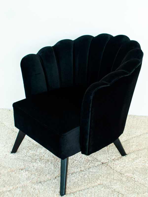 Fauteuil Corole noir Maison Méditerranéenne Marrakech Sidi-Ghanem