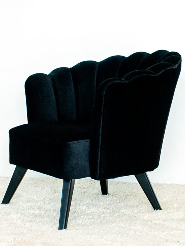 Fauteuil Corole noir Maison Méditerranéenne Marrakech Sidi-Ghanem